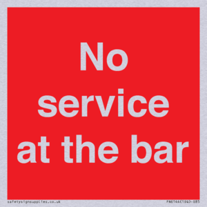 No service at the bar